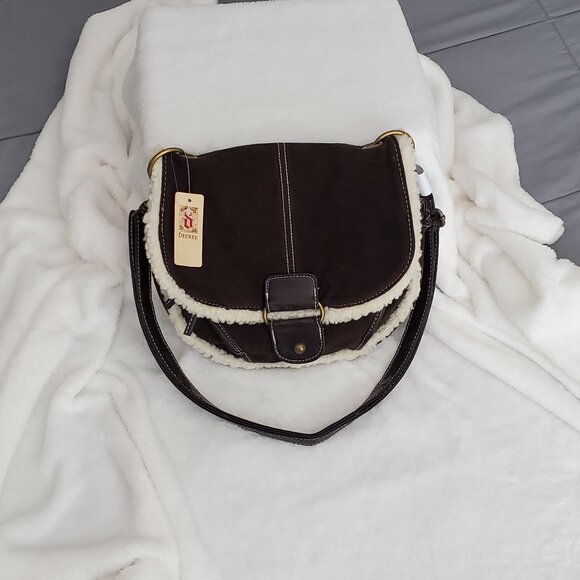 NWT "Decree" Sherpa Trim Purse - Picture 4 of 14